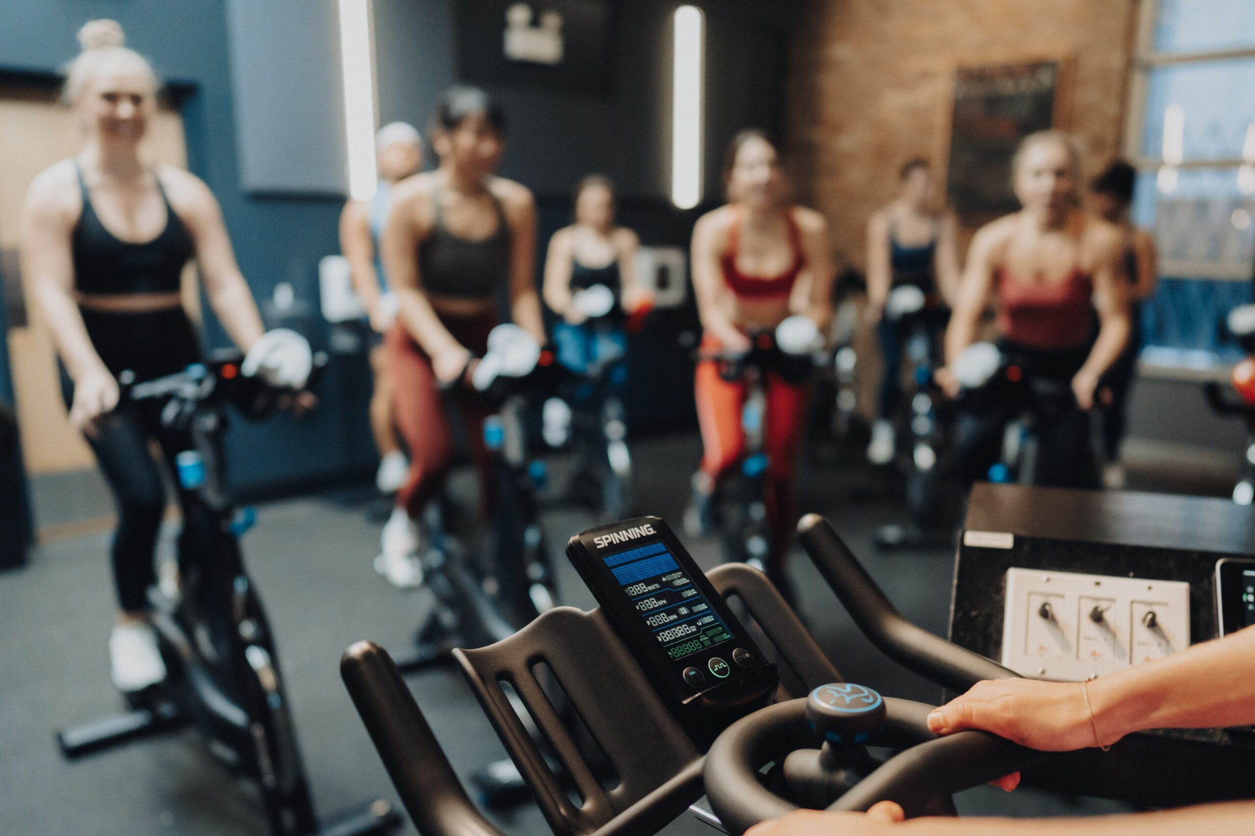 spin for a cause people on a bicycle for a workout